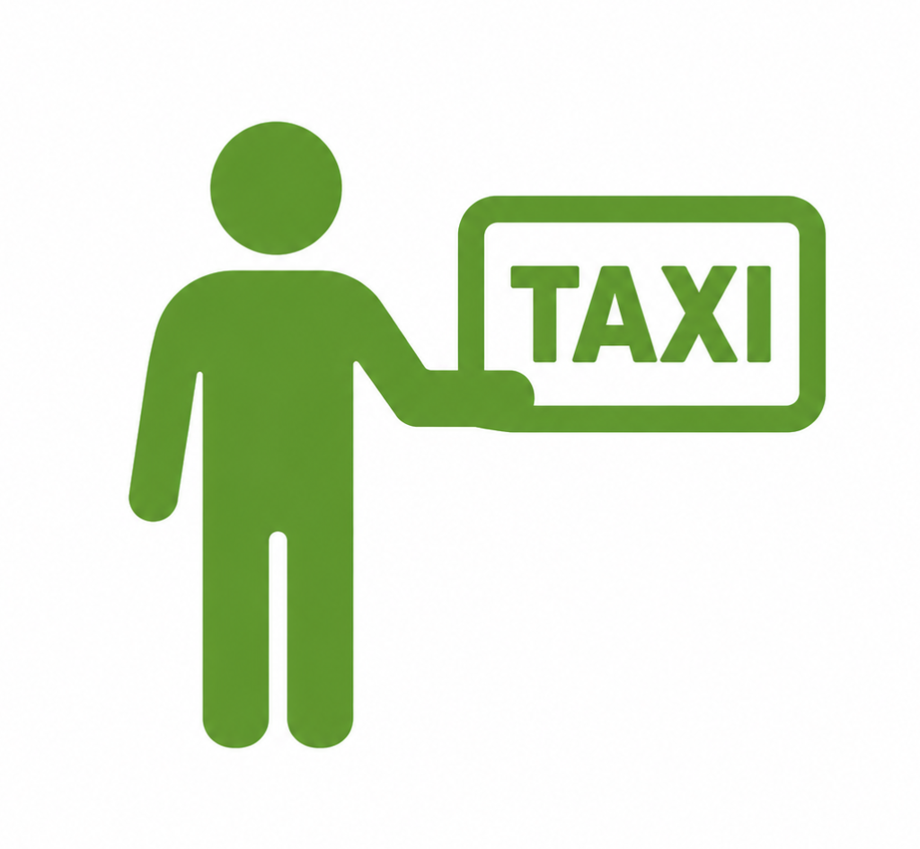 Abholung mit Taxi Alex vom Flughafen